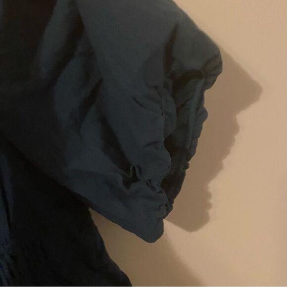 NWT Umgee Puff Sleeve V Neck Tiered Green Maxi Dress Size Medium 100% Cotton - Picture 6 of 9